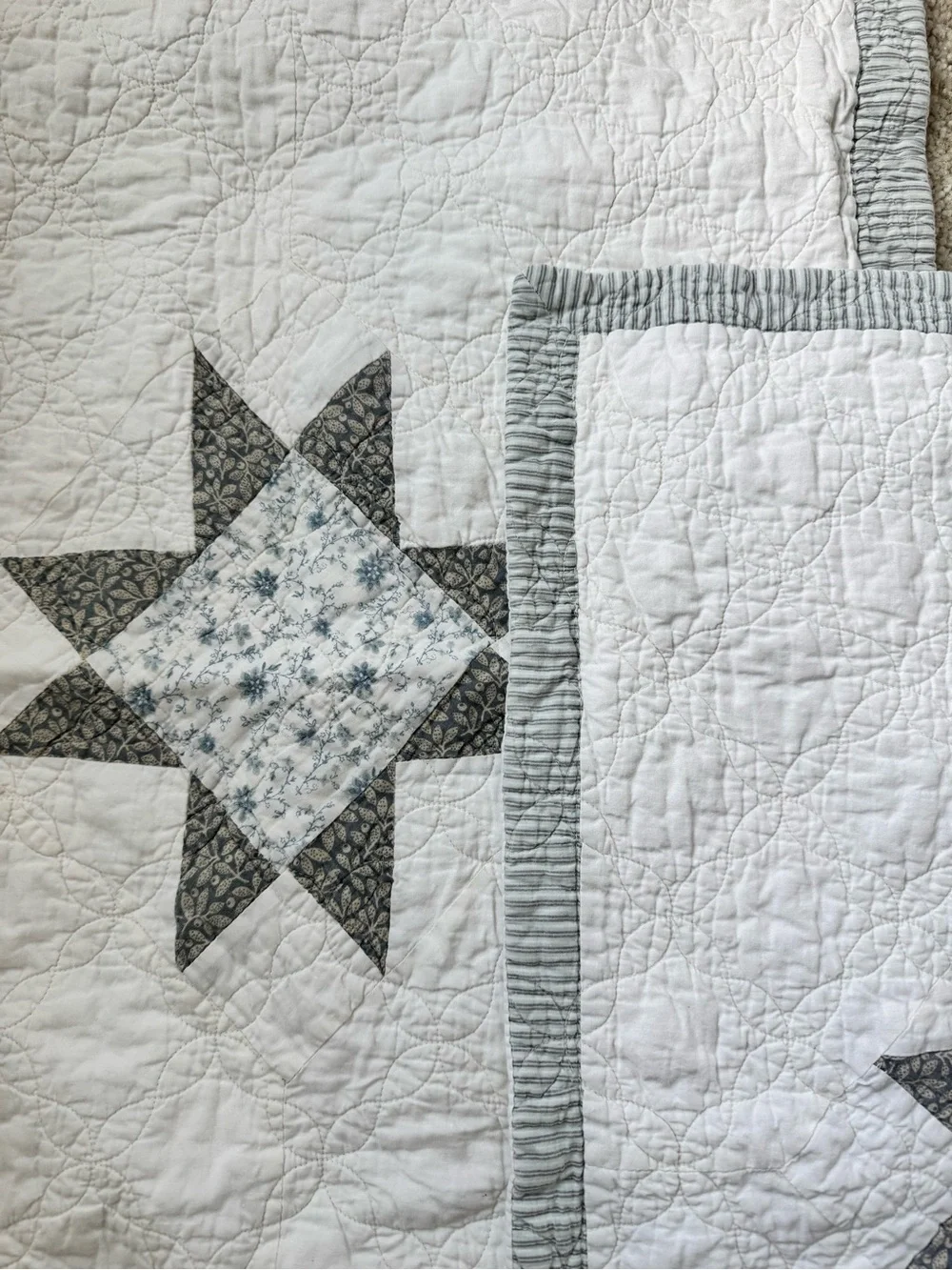 Set Of 2 Quilted Standard Pillow Cases